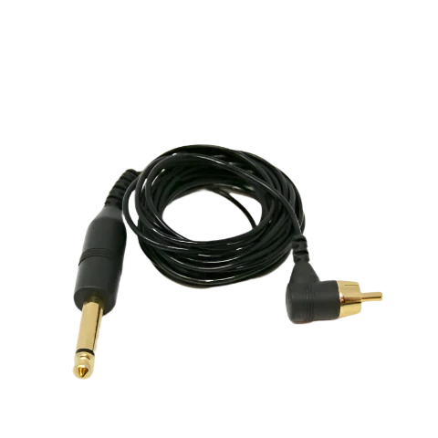 Electrum BUDGET Angled RCA Cord 12g Black/Gold (8')