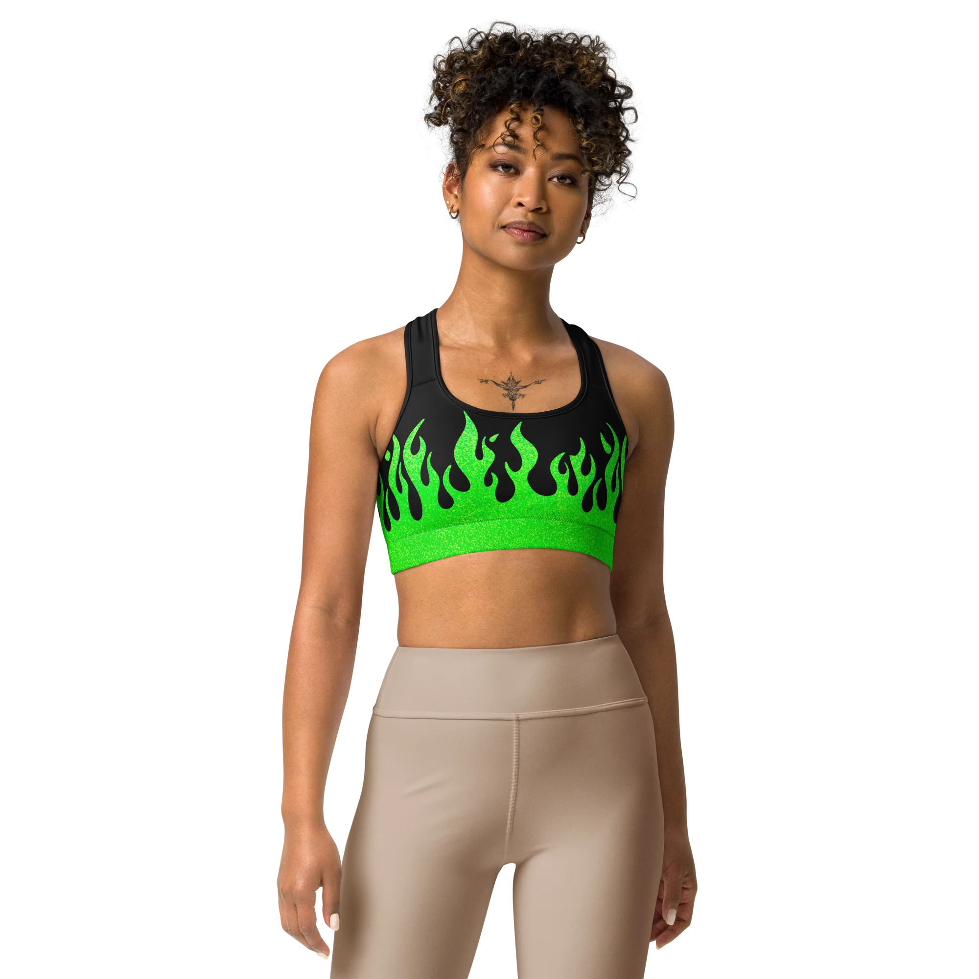 Electrum Supply FIRE Sports Bra – Neon Green