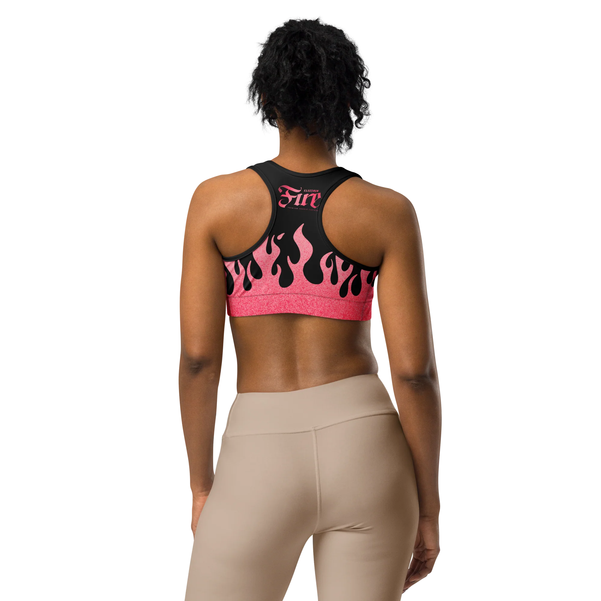 Electrum Supply FIRE Sports Bra – Neon Pink - Image 2