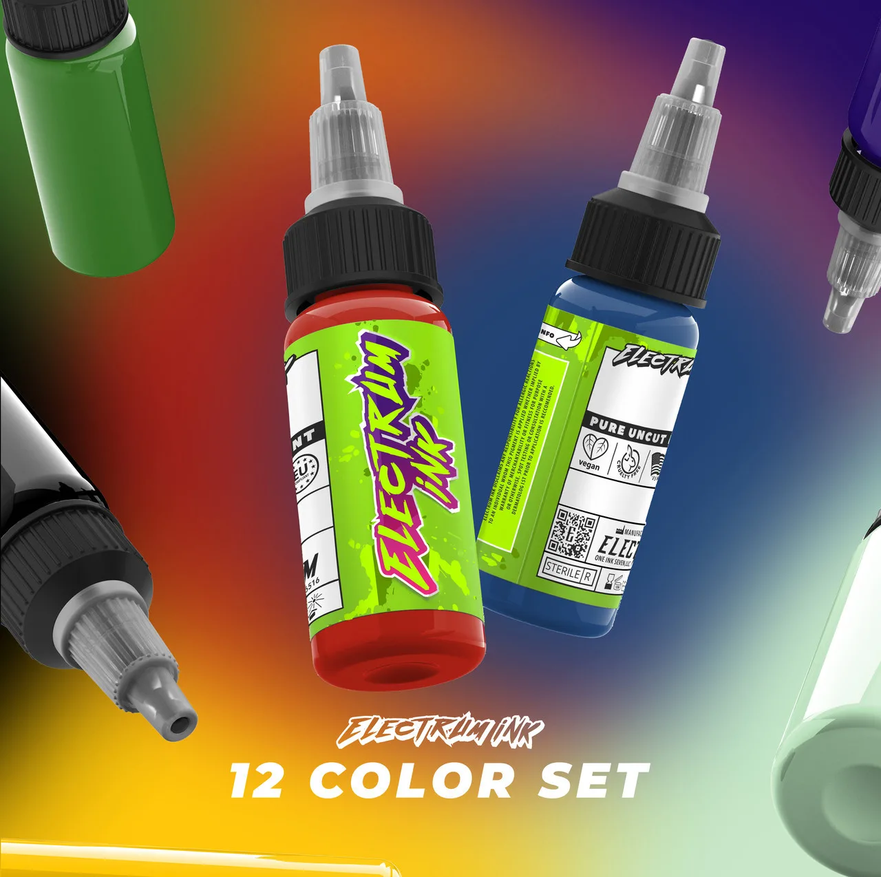 Electrum Ink - 12 Color Simple Tattoo Ink Set