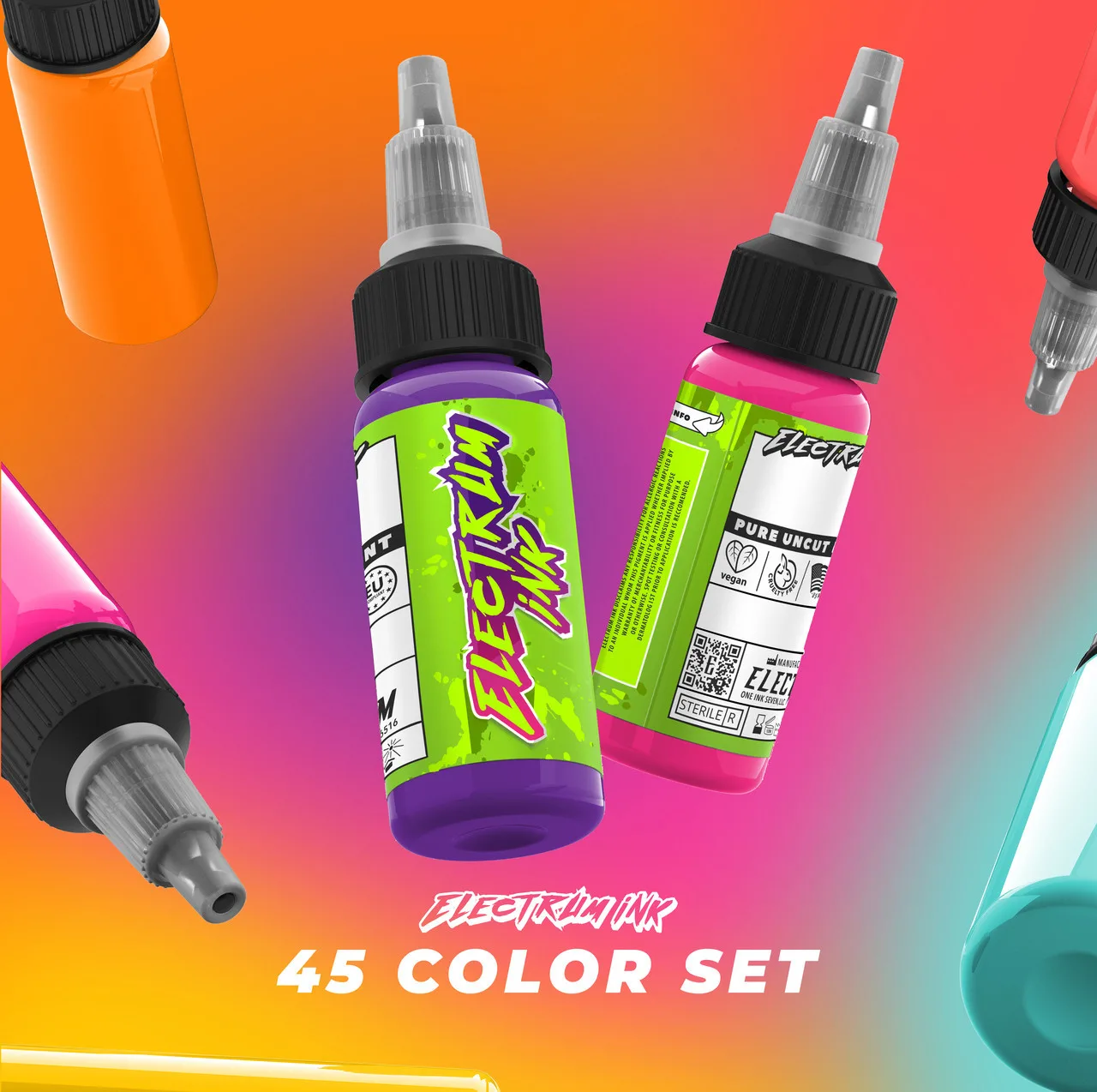 Electrum Ink - 45 Color Starter Tattoo Ink Set