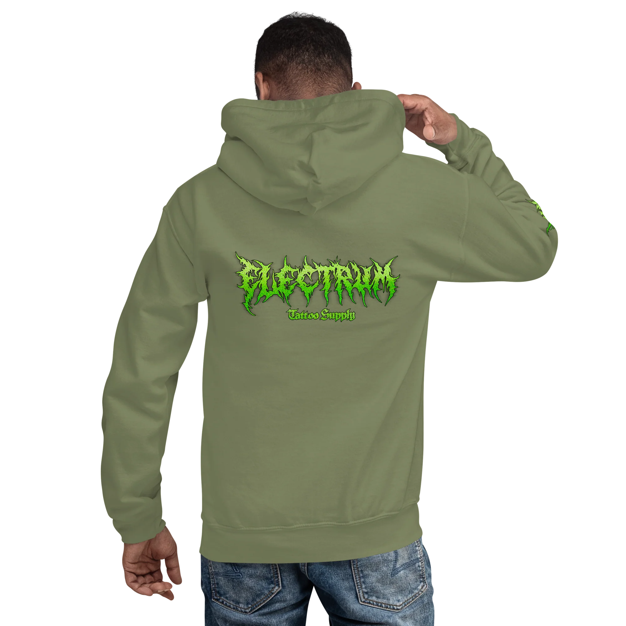 Electrum Supply Hoodie - Green Metal - Image 6