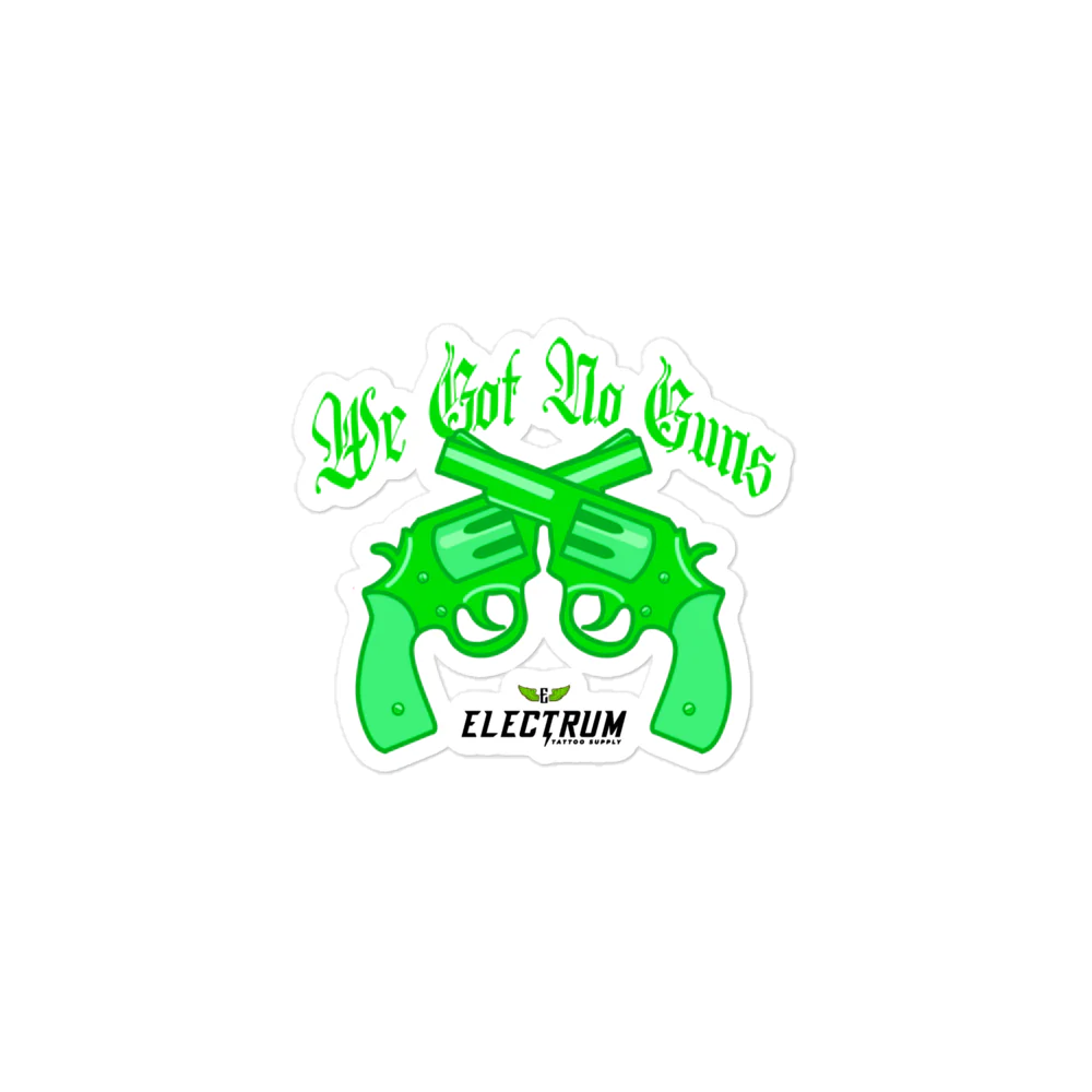 Electrum Supply Sticker - No Guns Here (Green)