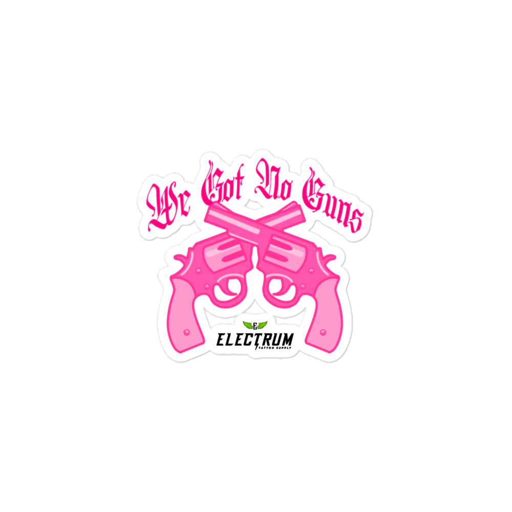 Electrum Supply Sticker - No Guns Here (Pink)