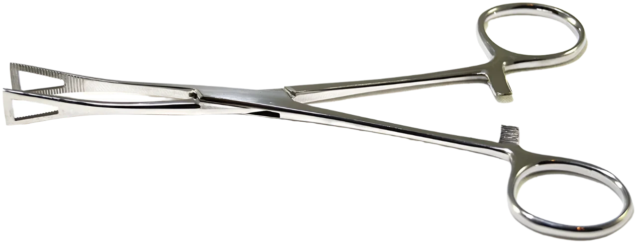 Non-Slotted Pennington Steel Forceps - Piercing Tool (6")