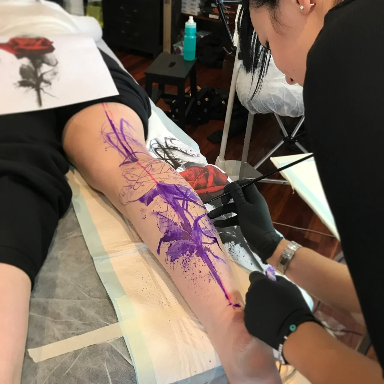 NOX Violet Tattoo Stencil Ink & Refillable Marker Bundle - Image 3