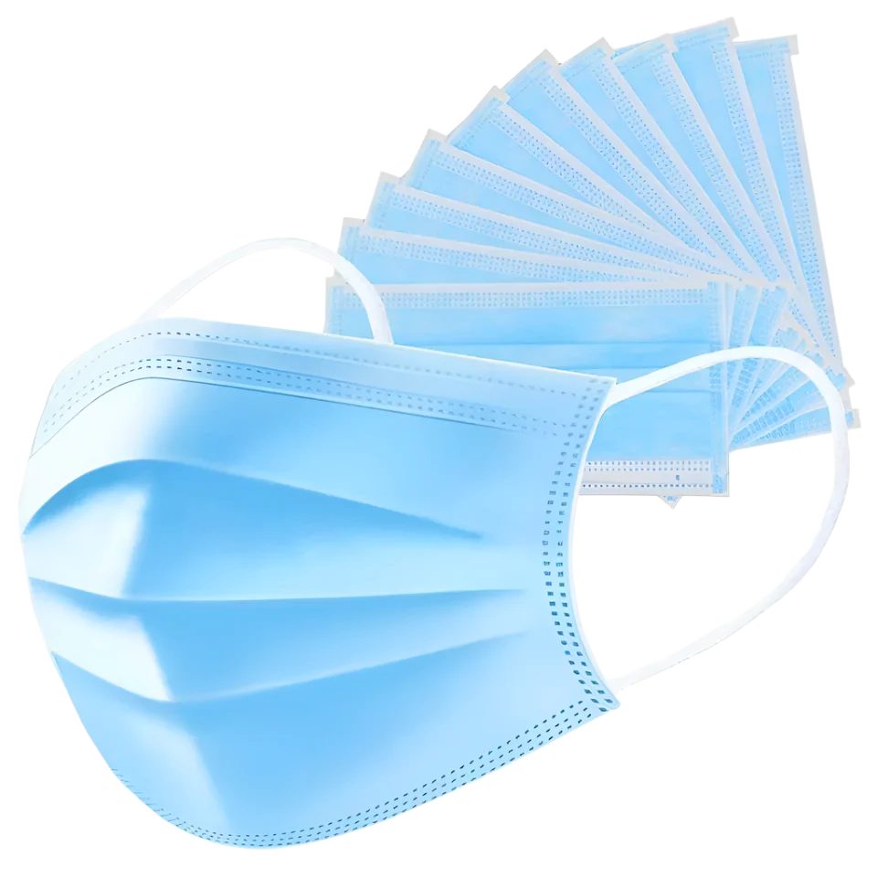 Pleated Blue Procedure Face Mask