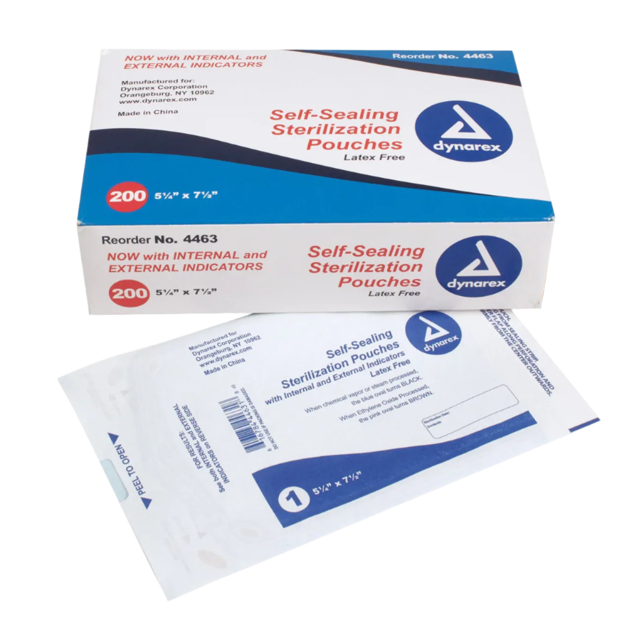 Dynarex Self-Sealing Sterilization Pouches (5 1/4x7 1/2") (Box of 200)